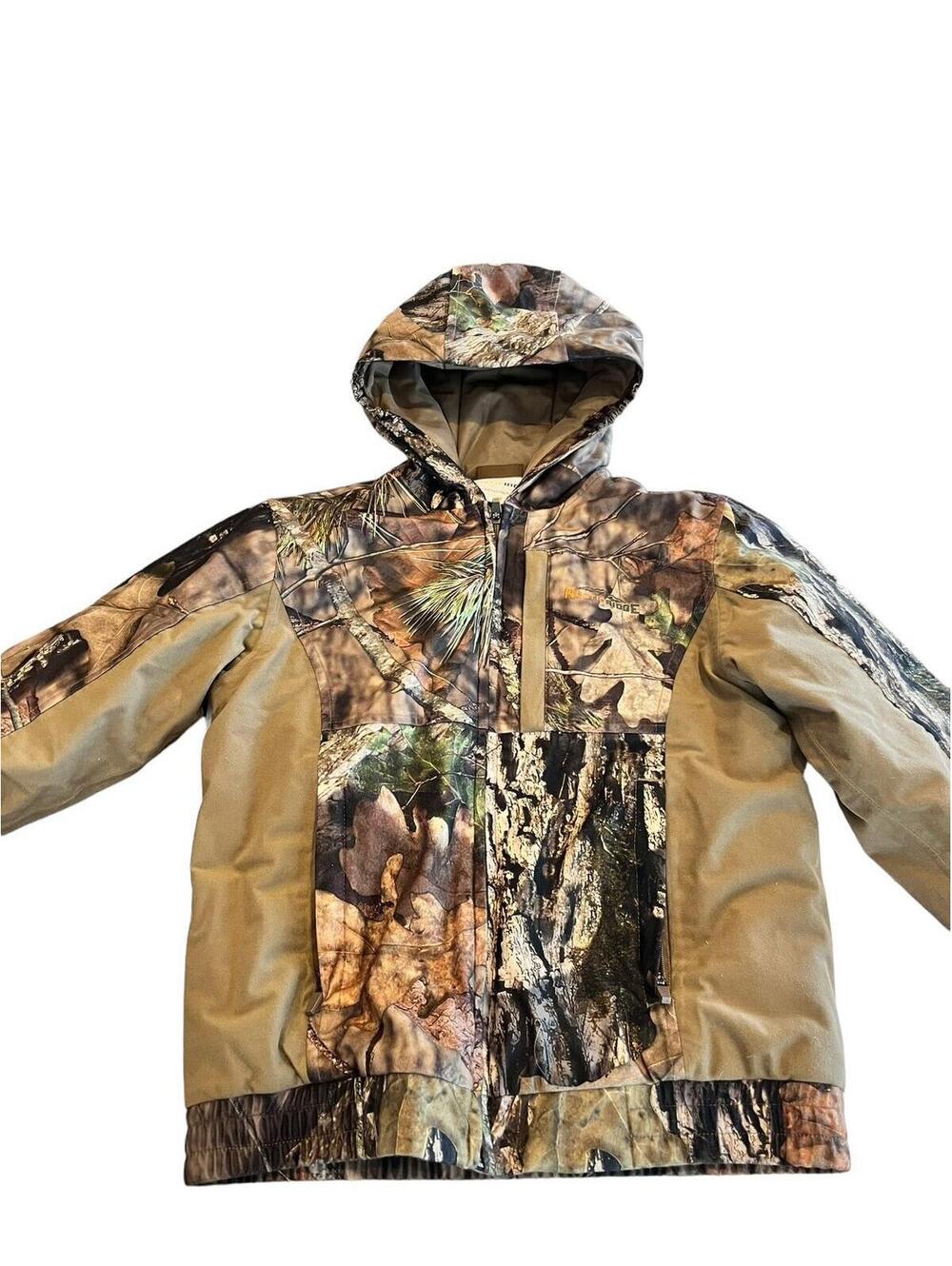 Rustic Ridge Mossy Oak Camo Hooded Jacket NWOT Defect Scent Stop Youth Sz Med